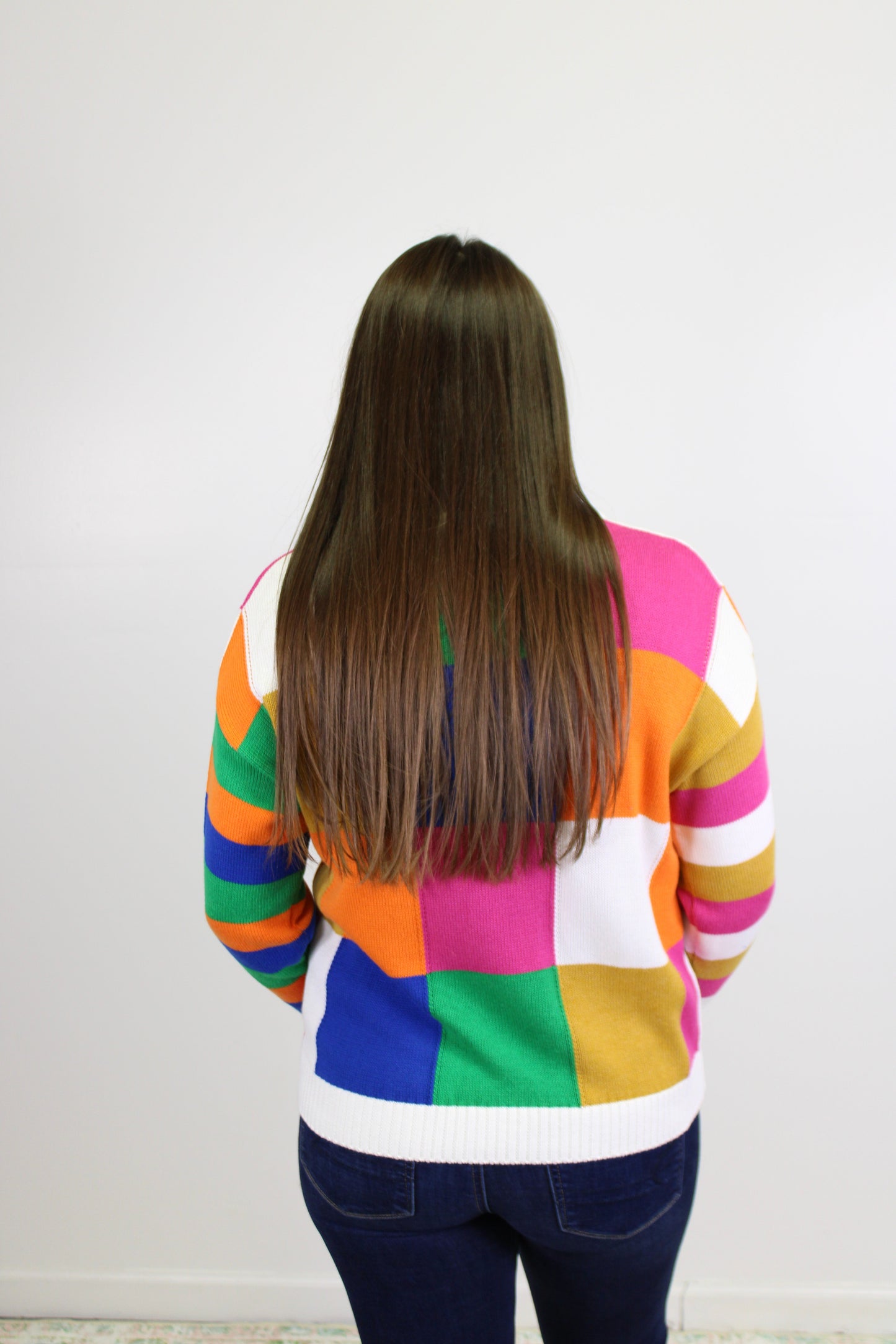 Rainbow Checkered Sweater LT