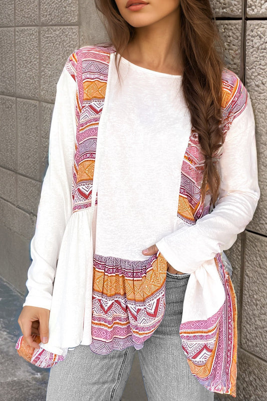 White Aztec Blouse December.