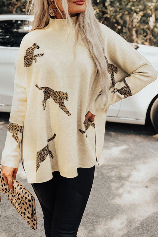 Cheetah High Neck Sweater December.