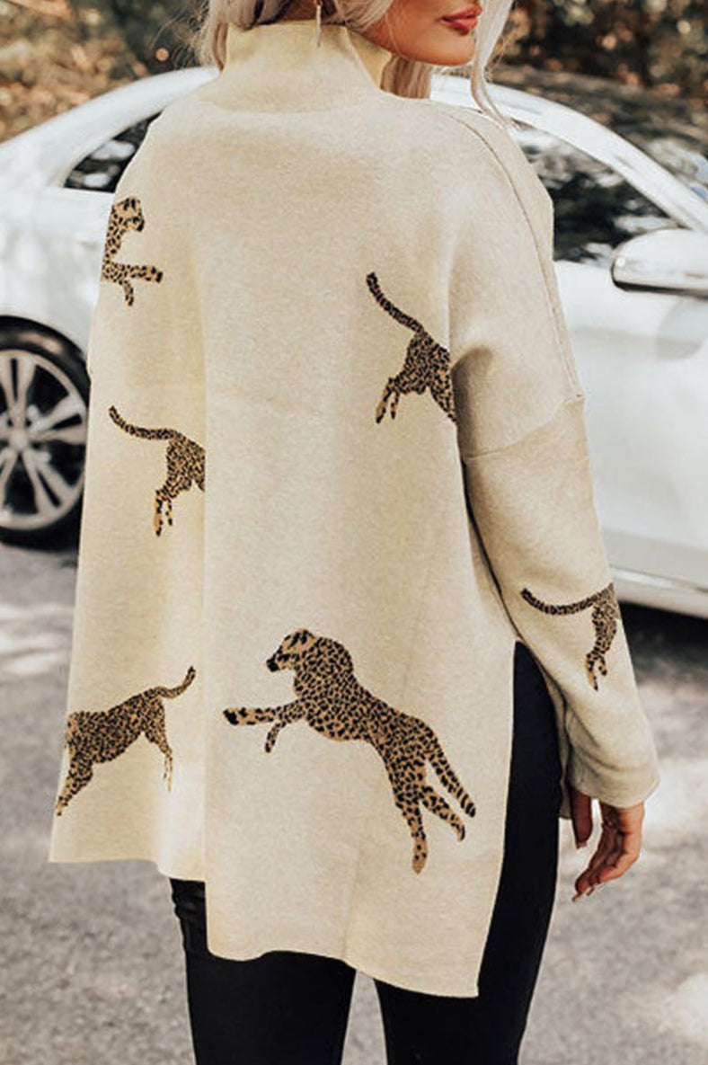 Cheetah High Neck Sweater December.